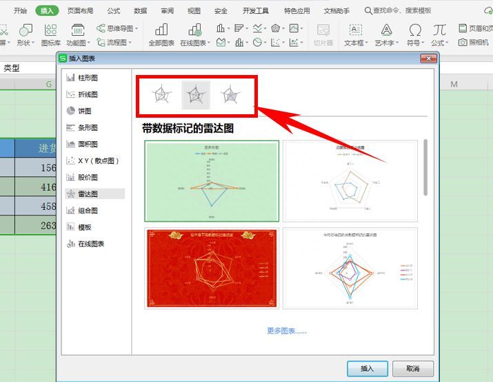 Excel表格技巧—在表格中制作雷达图插图6