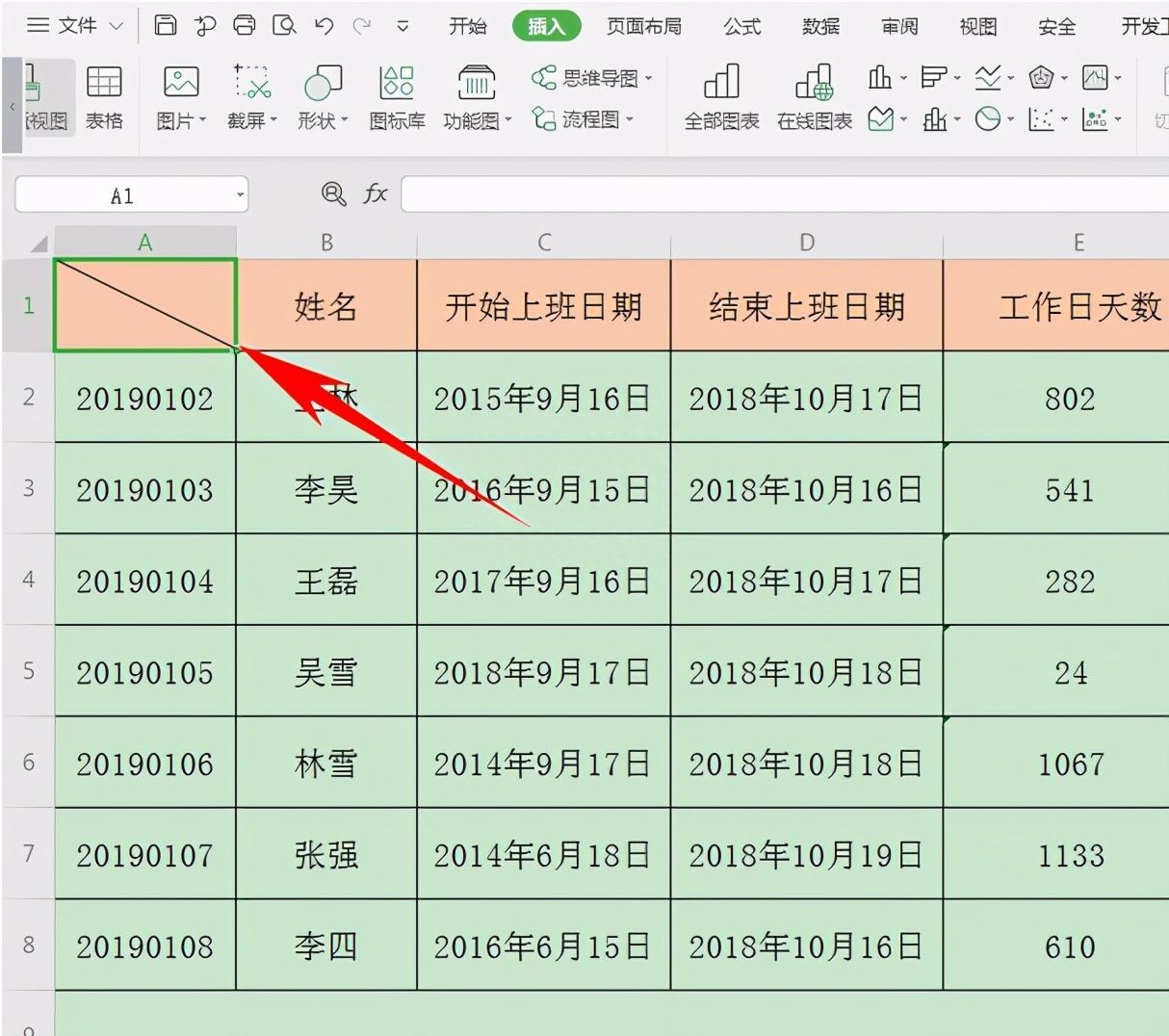 Excel表格技巧—怎么在斜杠里打字插图2