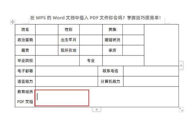 在WPS的Word文档中插入PDF文件你会吗？掌握技巧很简单！插图