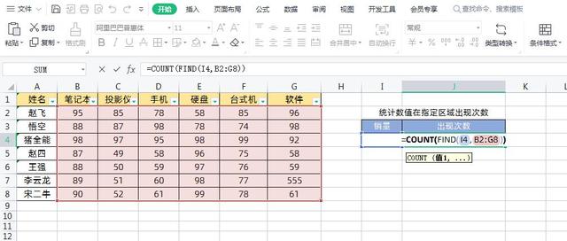 统计Excel表格某个数值在指定区域出现次数，一个公式轻松搞定插图2