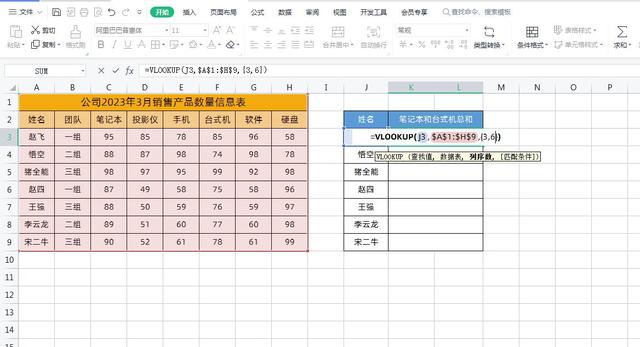 Excel按条件多列求和，Vlookup函数高级用法真牛！插图8