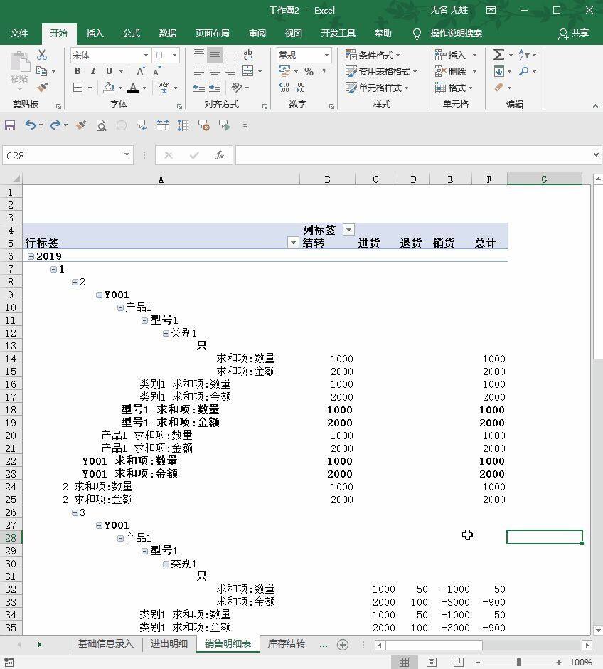 Excel小技巧手把手教你制作简易的进销存管理系统插图12