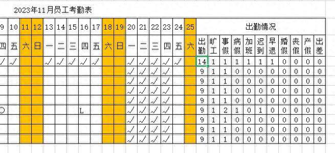 还在手工考勤的小伙伴看过来，教你制作跨月份的考勤表插图14