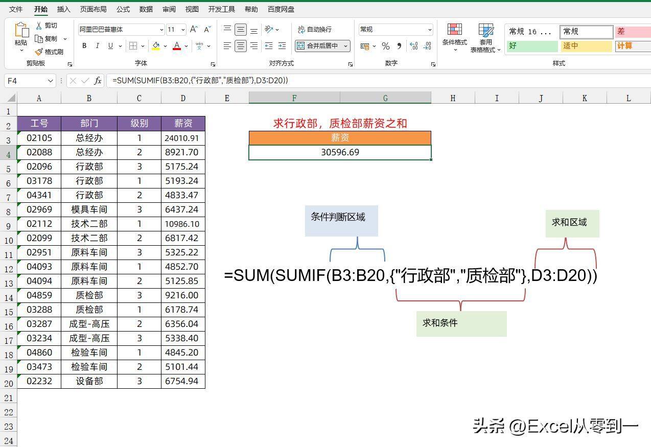 SUMIF函数的7种使用方法，2小时才整理好的，收藏备用吧插图8