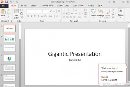 PowerPoint2013功能恢复阅读浏览记录插图