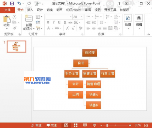 PowerPoint2013如何绘制层次结构图插图10