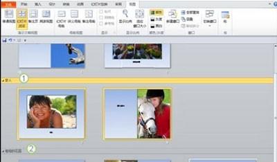 PowerPoint2010幻灯片组织为逻辑节插图