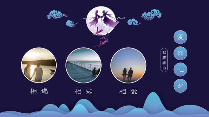 七夕缘精美七夕情人节PPT模板插图8