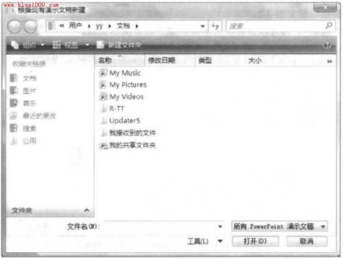 PowerPoint2007根据现有演示文稿新建演示文稿插图