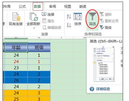 Excel2013中进行颜色筛选的操作方法插图6