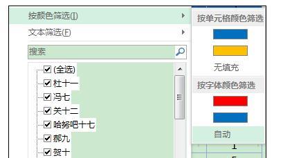 Excel2013中进行颜色筛选的操作方法插图12