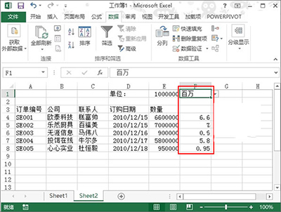 Excel2013怎么设置数据以百万单位显示?插图12