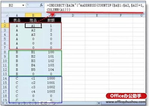 excel函数公式合并多个工作表的方法插图6