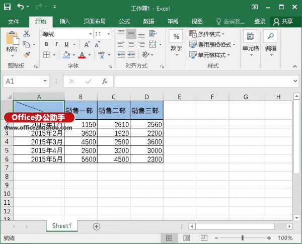 Excel如何制作双斜线表头?插图4