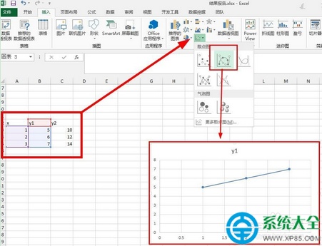 Excel如何将两类数据绘制在同一张图上插图2