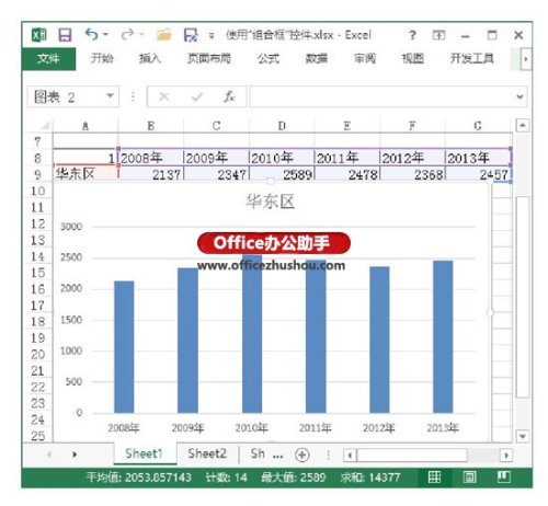 怎样使用Excel中组合框控件插图2