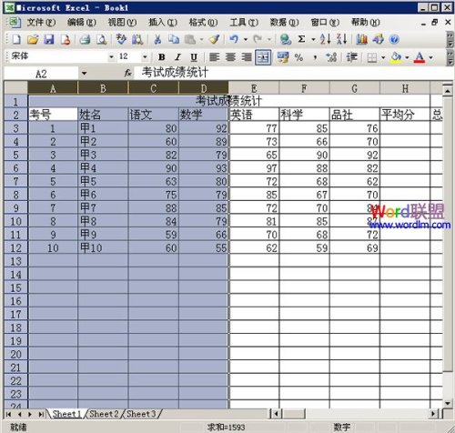 excel2003中分区域怎么锁定表格(图文)插图