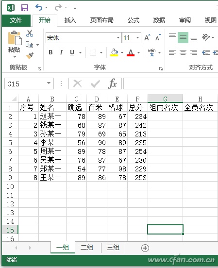 Excel2016如何使用RANK函数实现组内排名插图