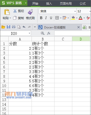 怎样在excel中统计一列数值中相同数值的个数插图6