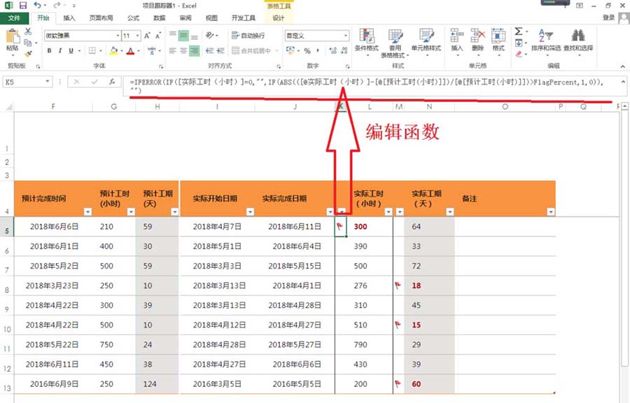 excel2013怎么制作项目跟踪器插图8