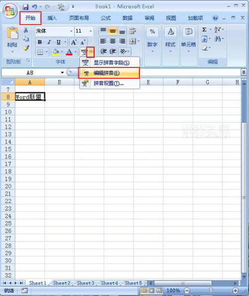 Excel2007中如何给一些陌生汉字标注拼音字母?插图