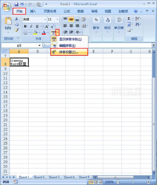 Excel2007中如何给一些陌生汉字标注拼音字母?插图6