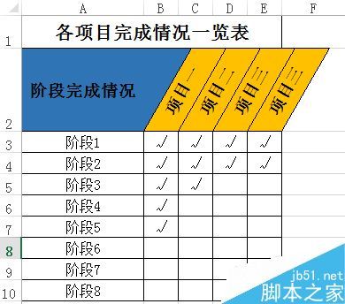 excel表格中怎么制作倾斜的表头插图