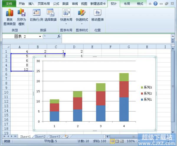 Excel2010如何快速修改图表数据?插图4