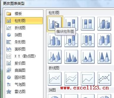 Excel2010怎么制作柱形图数据对比插图8