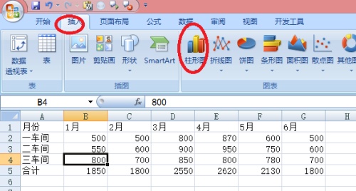 EXCEL表格,根据里面的数值如何自动生成图表插图