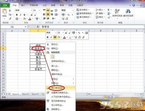 Excel2010批注中怎么插入文字插图4