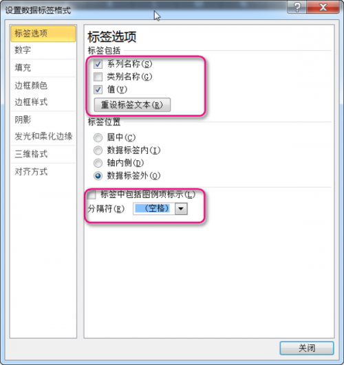 excel如何设置数据标签包含系列名称?插图4