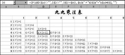 Excel怎么利用公式生成九九乘法表?插图4