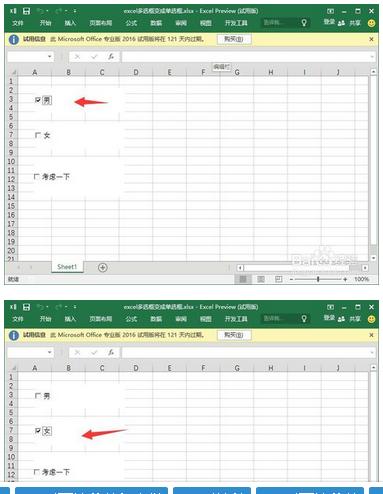 excel2007加入两对单选框怎么实现插图14